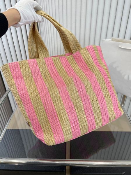 

designer bag woven bag large capacity commuter bag stripe contrast underarm bag women's bag portable versatile woven bag single shoulde