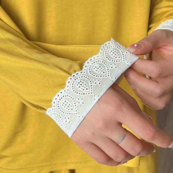 

modal summer lace womens large size loose v neck pajamas thin casual homewear 2