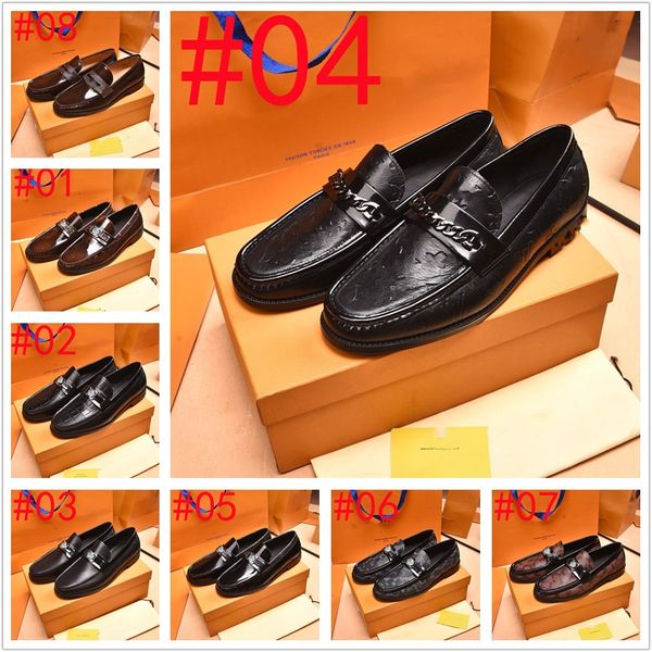 

l1/22model new fashion designer genuine leather shoes buckle strap business shoes casual luxury shoes for men zapatos de hombre, Black