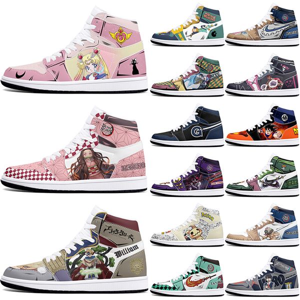 

New customized shoes diy sports basketball shoes 1s men women damping antiskid anime fashion customized figure sneakers 36-48 0001QT2R