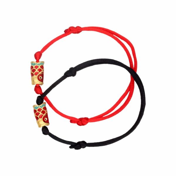 

20pcs creative alloy fish luck adjustable bracelet woman man hip hop fashion jewelry friendship gifts2, Golden;silver