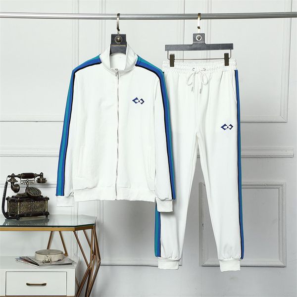 

men's sportswear coat set spring and autumn fashion designer casual sports wear coat men's trousers sportswear casual suit with le, Gray