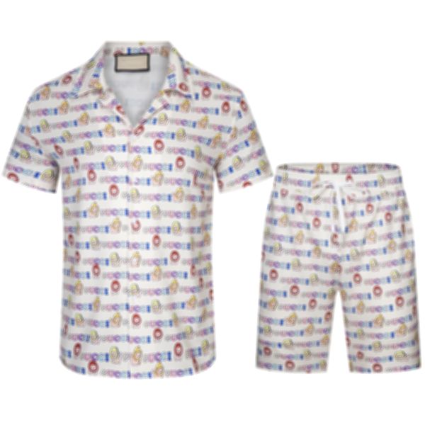 

2023 designer mens tracksuits mens set hawaii classical color letter sheep print suits womens tshirts luxury casual breeches cotton man coop, Gray