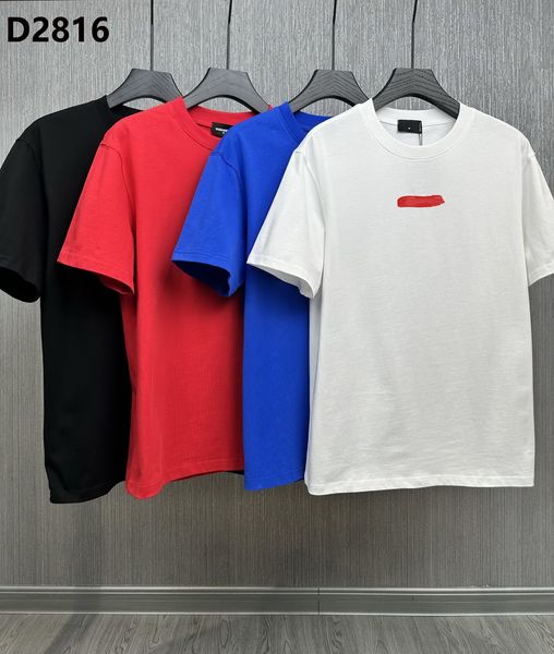 

23ss brand men t-shirt designer d2 mens polo shirt luxury dsquare print shorts o-neck short sleeve men's shirts dt2816, White;black