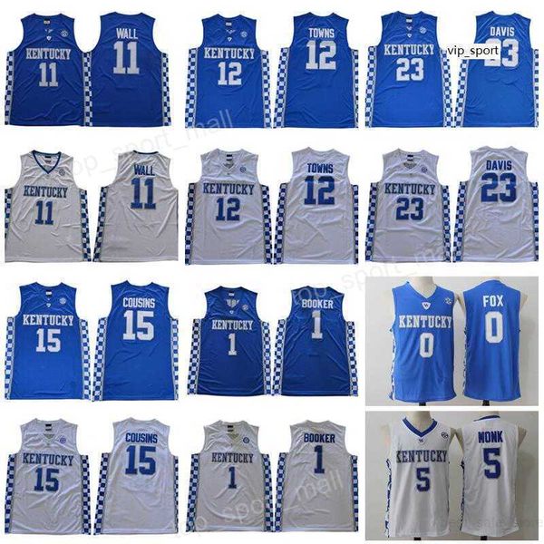 

kentucky wildcats jerseys college basketball devin booker john wall davis karl-anthony towns demarcus cousins malik monk fox, Black