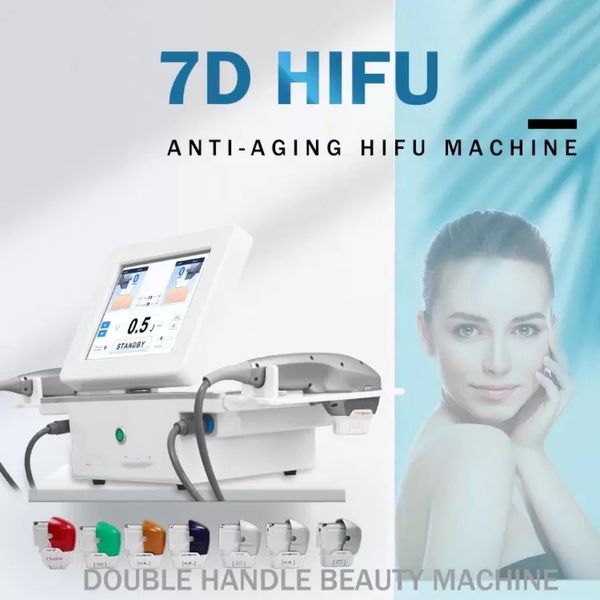 

2023 other beauty equipment 7d hifu machine ultrasound skin care anti wrinkle face neck lift body slimming 3/5/7 cartridges double handles