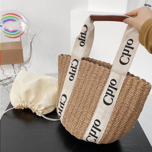 

designer bags luxury choles handbag tote bag shoulder bag fashion women s drawstring woody totes summer bucket beach woman handbags straw cr