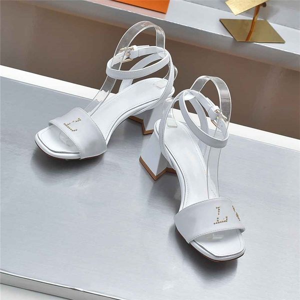 

summer popular women sandals 2023 louisity luxury brand business dress viutonity wedding party leather high heels casual flat slippers lvity, Black