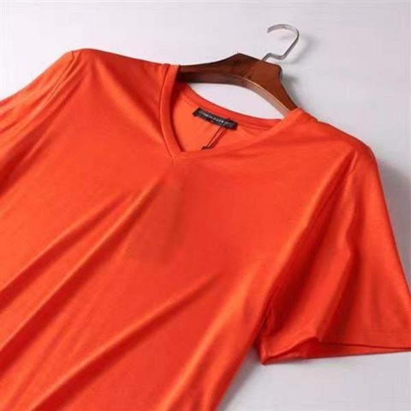

men's t-shirts men's short sleeve t-shirt v-neck elastic comfortable smooth soft men's o-neck quick drying bottom shirt 23040, White;black