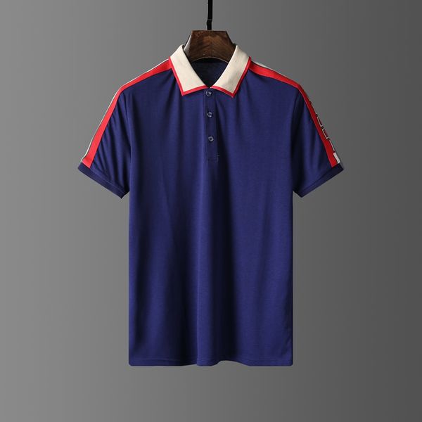

men's polos shirts men short sleeve tees polo t-shirt original single lapel shirt men's jacket sportswear jogging suit, White;black