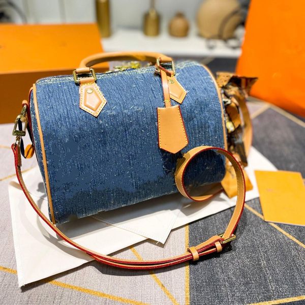 

designer denim travel bag large capacity shopping card older bags totes fashion shoulder canvas sac wristlets