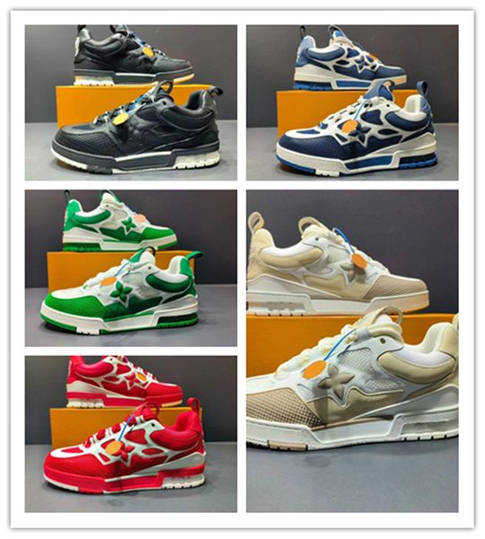 

designer shoes fashion casual men sneakers rubber platform trainers genuine leather sneaker multicolor lace-up skate shoes fashion running s