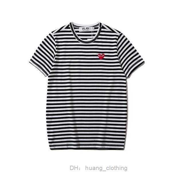 

men's t-shirts fashion mens plays shir cdg designer red hear shir commes casual women shirs badge high quanliy tshirs coon embroidery s, White;black