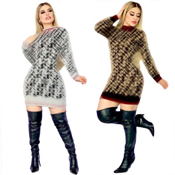 

luxury evening designer bodycon sweater dresses for women 2023 elegant party clothing letter pattern club outfits office lady street style b, Black;pink