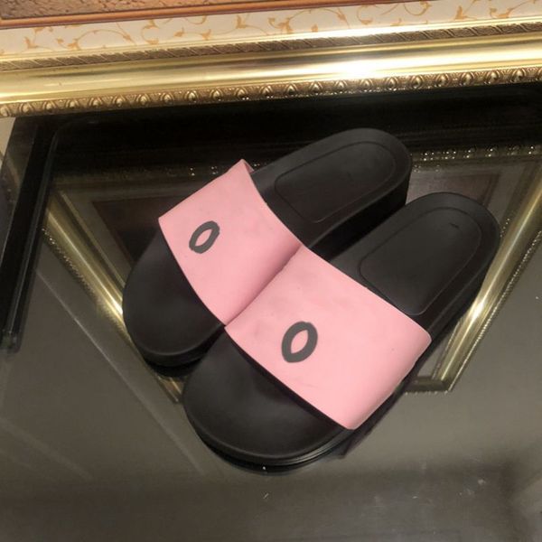

designer beach shoes swimming pool crocodile slippers rubber flat sandals women's short fat sole channel foam sliding classic summer be