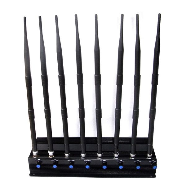 

adjustable powerful 8 antennas 3g 4g cellphone signal jamm er uhf vhf wi-fi 2.4ghz 5ghz gps signal isolator