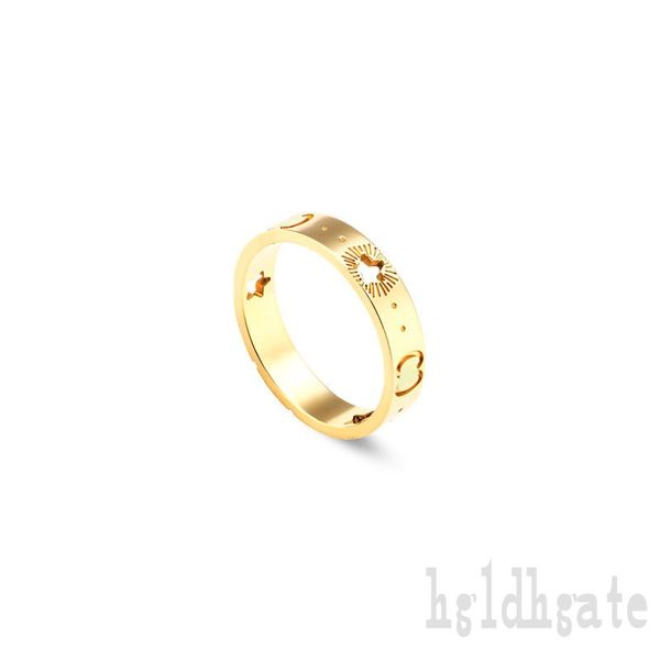 

texture engagements rings for women designer ring men lovers letter bands double g star gold plated mother s day ins bague homme christmas v, Silver