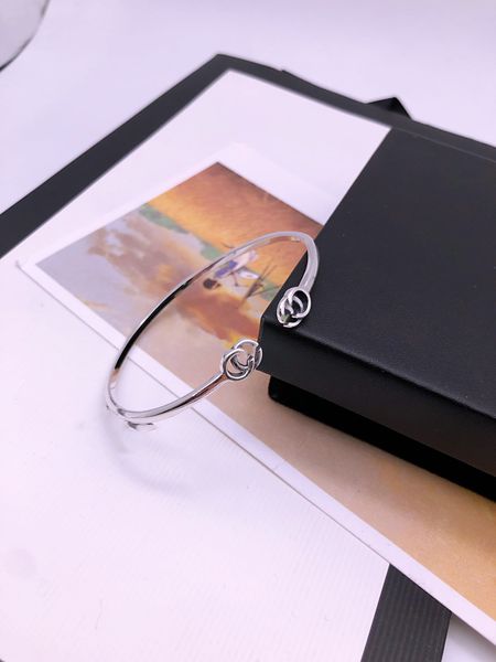 

designer bracelet cuff bangle men women gift stainless steel classic letter bangles jewelry women fine products bracelets a26, Golden;silver