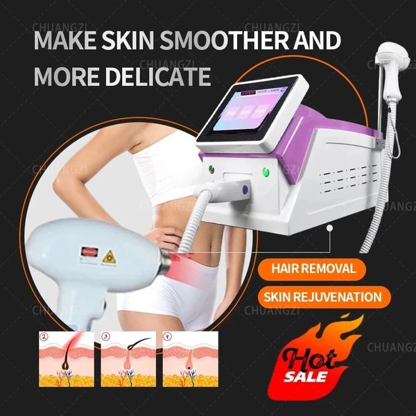 

laser machine new style high-power permanent hair removal machine for salon 3 wavelength 755 808 1064nm portable diode laser painless ce, Black