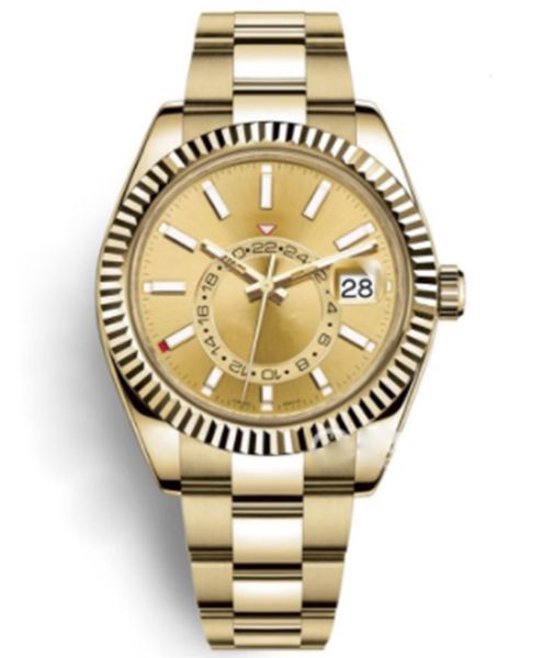 

2023 men watch sky automatic mechanical 2813 movement watches stainless steel 40mm luminous fashion business wristwatch skydweller luxury de, Slivery;brown