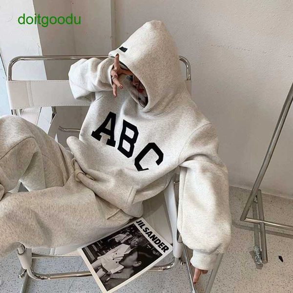 

fear god fosg season 7 main line abc letter sweater high street loose fashion hoodie fashion brand men men's hoodies, Black