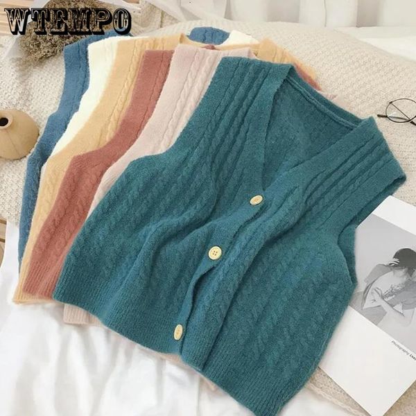 

women's vests cardigan sweater autumn winter women's v-neck sleeveless vintage tank solid waistcoat women's direct shipment 2, Black;white