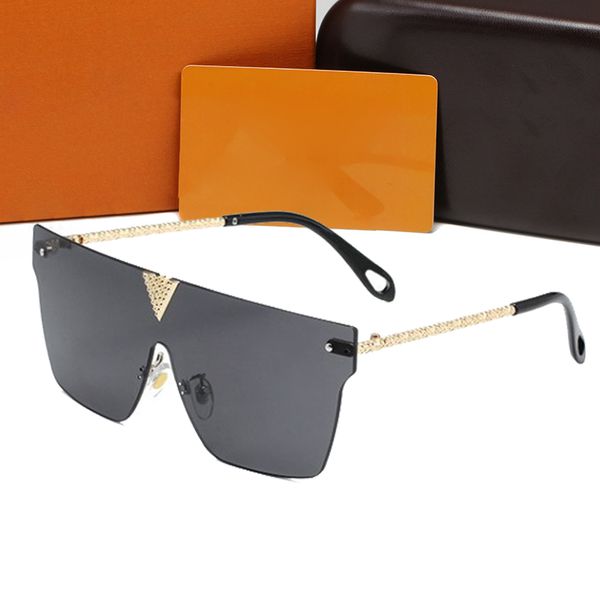 

One-Piece Designer Sunglasses for Women Goggle Mens Sunglasses Classic Oversized Sunglasses Black Eyeglasses Men Shades Lens Street Travel Glasses 422W With Box