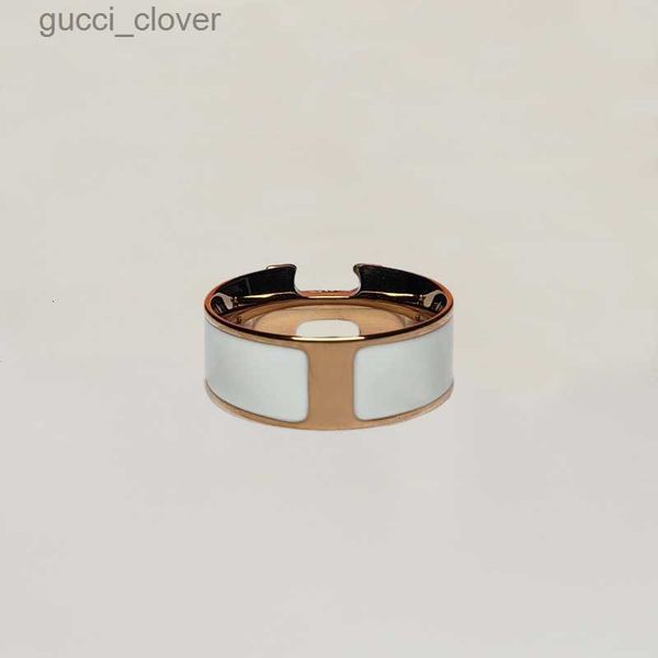 

luxury classic h band rings designer enamel ring men and women couple letters 18k gold ring no fading prevent allergies holiday gifts, Silver