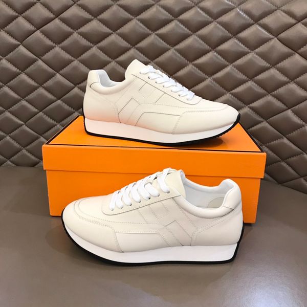 

fashion designer men boomerang dress shoes soft bottoms running sneakers italy popular low elastic band calfskin lightness comfy casual spor, Black