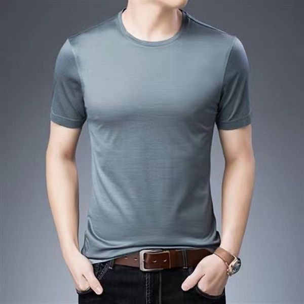 

men's t-shirts men's fashion t-shirt solid outdoor sports design good elastic t-shirt short sleeve premium brand men's t-shir, White;black