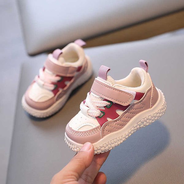

athletic outdoor size 16-26 spring baby shoes breathable lightweight boys girls white shoes campus casual sneakers flat bottoms non slip tod, Black