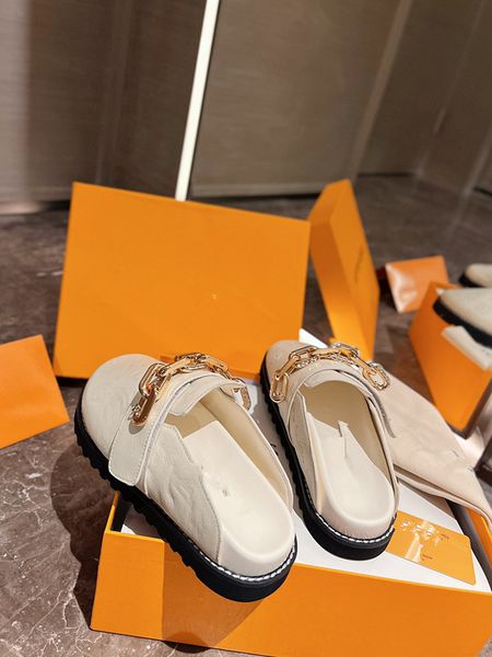 

latest men slippers designer slipper lazy large beach sandals calfskin slides summer flat scuffs sandal size 0218, Black