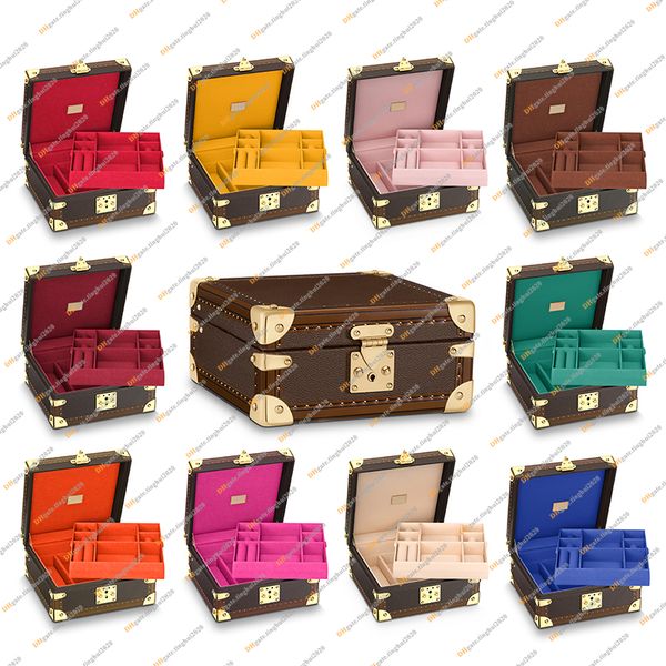 

ladies fashion casual designe luxury cosmetic bag jewelry box leather watch storage case toiletry bag mirror quality m13513 m20040 purse pou
