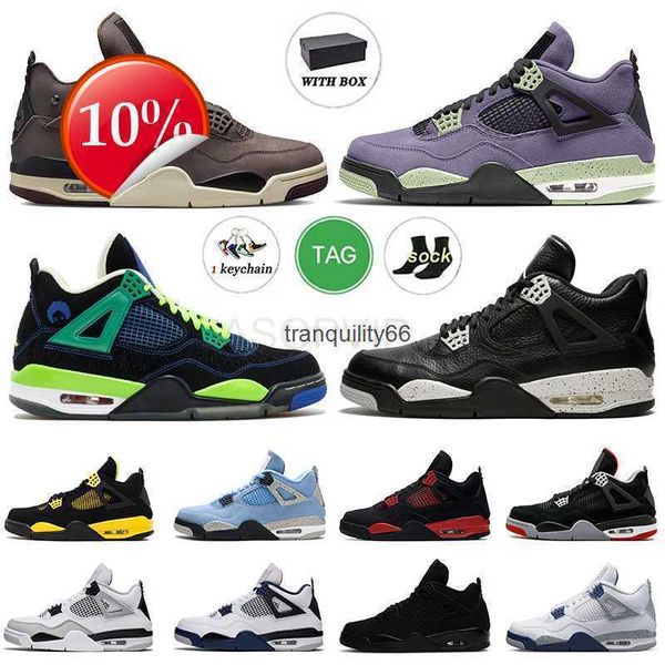 

2023 ogfashion jumpman 4 og basketball shoes with bue red thunder 4s miliary black cat unc men womens j4 jorsan white oreos bred off sail