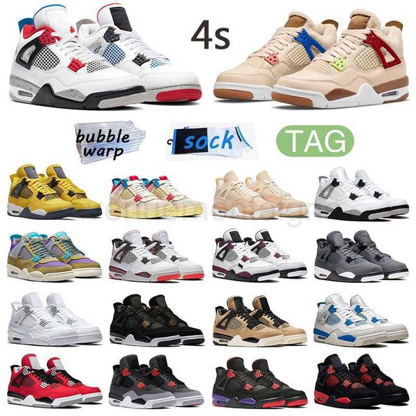 

designer shoes 4s men women basketball shoes jumpman4s black cat toro bravo noir red thunder white oreo guava ice metallic purple 4 mens sne