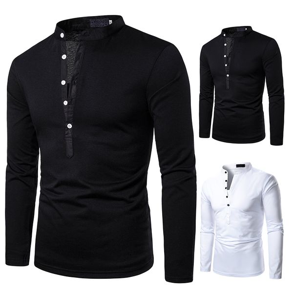 

men s t shirts t shirt shirt long sleeve solid color clothing autumn streetwear casual fashion 230403, White;black