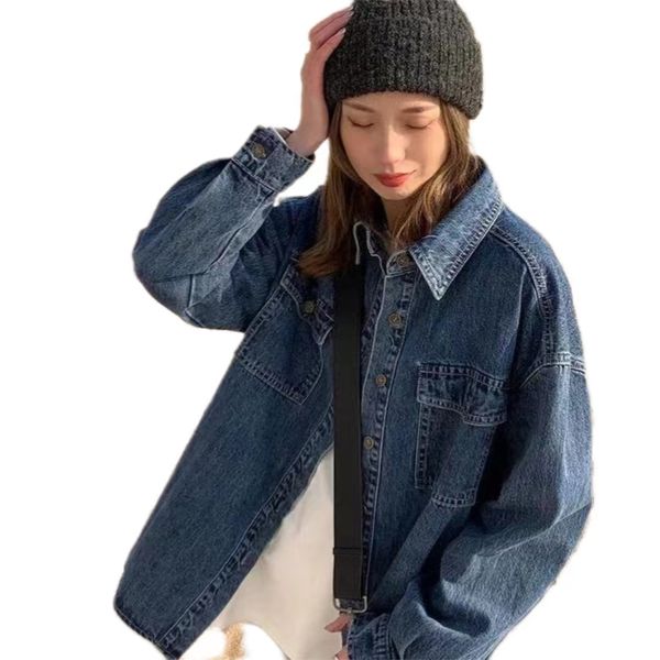 

spring 2023 women's jacket european and american casual loose stand-up collar single-breasted short coat, Black;brown