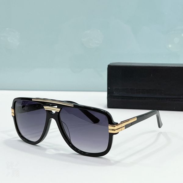 

8037 vintage sunglasses black gold/grey gradient men hip hop eyewear gafas de sol designers sunglasses sonnenbrille shades uv400 with box, White;black
