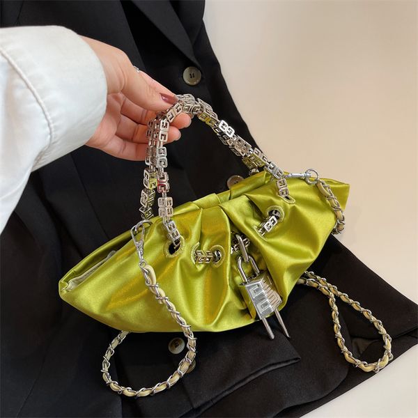 

evening bags trendy design dumpling women shoulder crossbody bags satin handbags and purses ladies messenger bag 230331