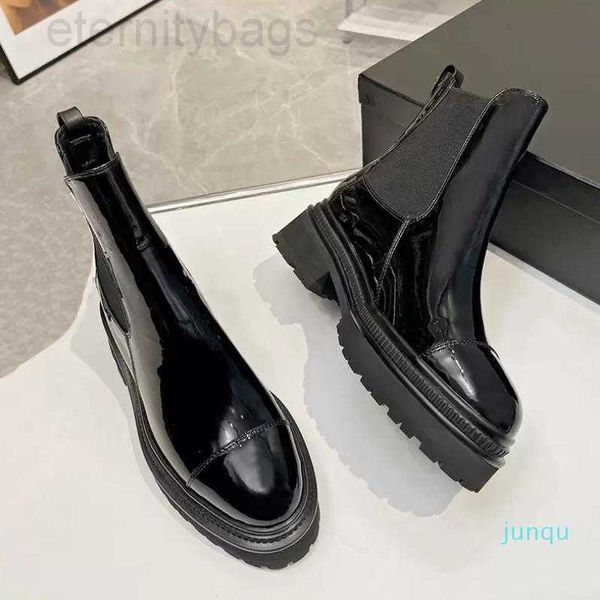 

chelsea short boots boots r women 's luxury fashion leather color rhombic elastic sleeve flat heel roman knight winter autumn ccity, Black