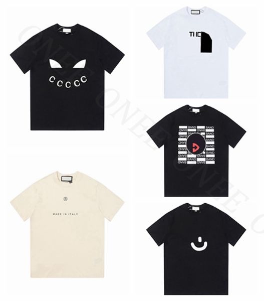 

2023 t shirt printing men's and women's t-shirt white pure cotton short sleeve designer t-shirt luxury clothing fashion casual cla, White;black
