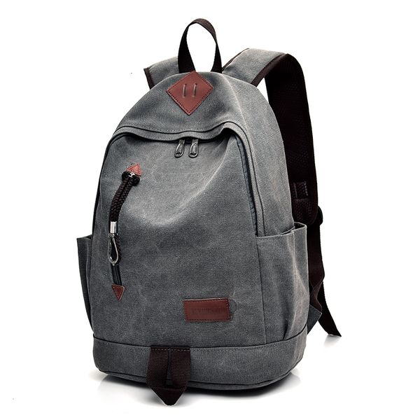 

school bags dida bear men's canvas backpack youth boys girls travel lapbackpack mochila rucksack grey 230403