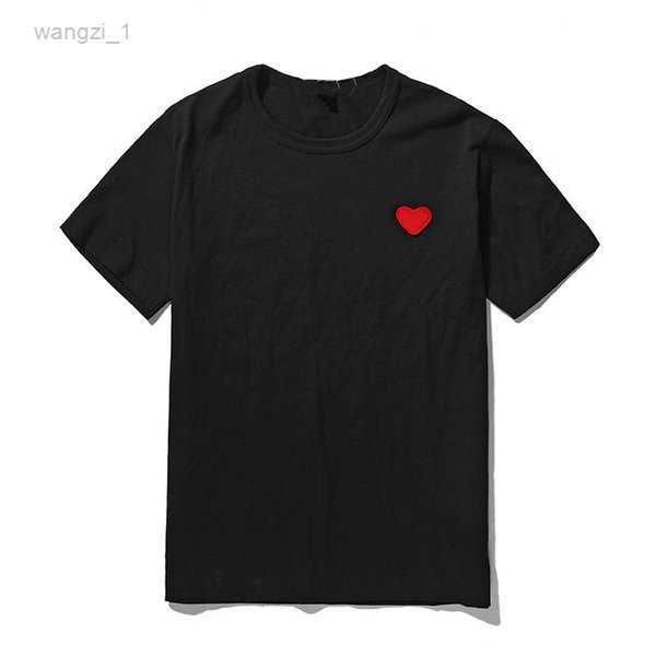 

men's t-shirts play mens t shirt designer cdg embroidery red commes des casual women s badge quanlity tshirts cotton short sleeve summe, White;black