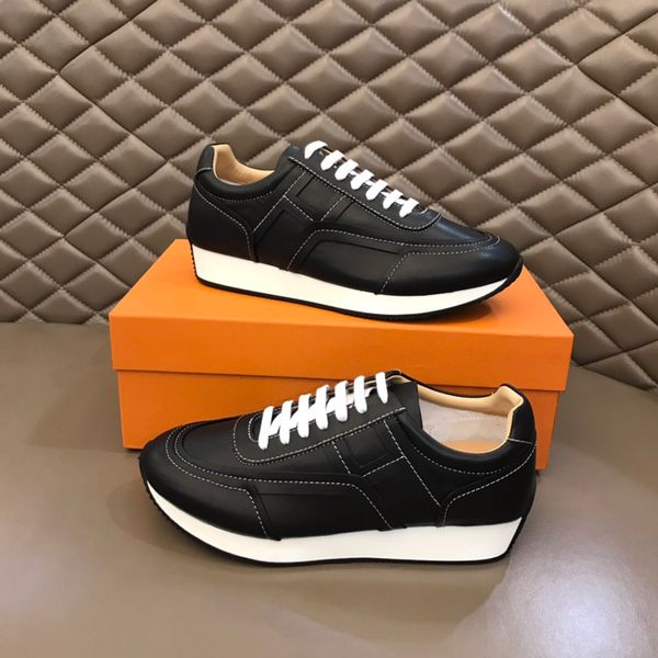 

fashion casuals shoes men escape soft bottom running sneakers italy classic elastic band low black leather design outdoor comfy casual athle