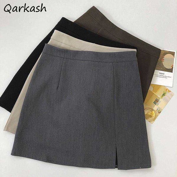 

skirts s-3xl skirts for women a-line solid summer office lady korean fashion casual style all-match basic daily tender simple popular p23040, Black