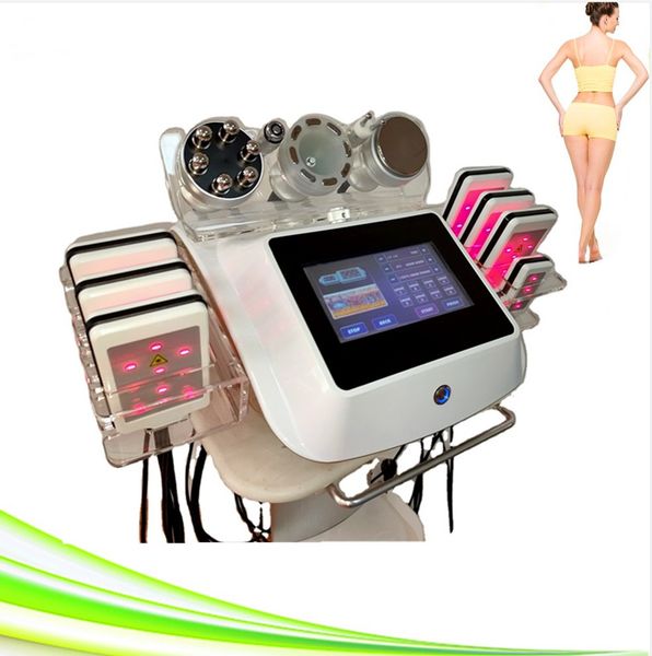 

rf cavitation lipo laser slimming vacuum cavitation system portable 6 in 1 white belly far massage anti-aging wrinkle remove radiofrequency