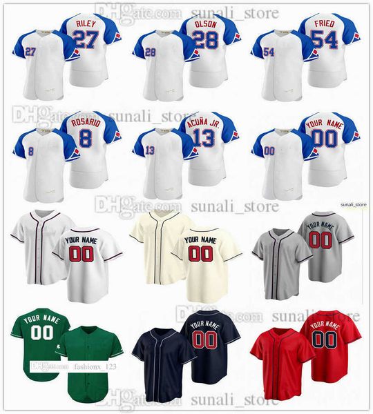 

sew men baseball jerseys 10 chipper jones 3 dale murphy 65 braden shewmake 23 michael harris ii 14 sam hilliard 20 marcell ozuna 17 kevin pi, Blue;black