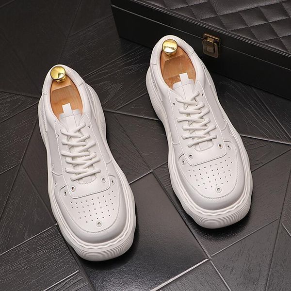 

designer shoes men fashion trend white casual shoes young man flats loafers mens sneakers zapatillas hombre d2h10, Black