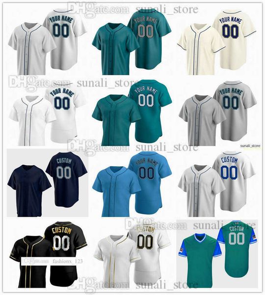 

sew baseball jerseys 10 jarred kelenic 7 marco gonzales 70 brennan bernardino 84 prelander berroa 49 isaiah campbell 58 luis castillo 63 die, Blue;black