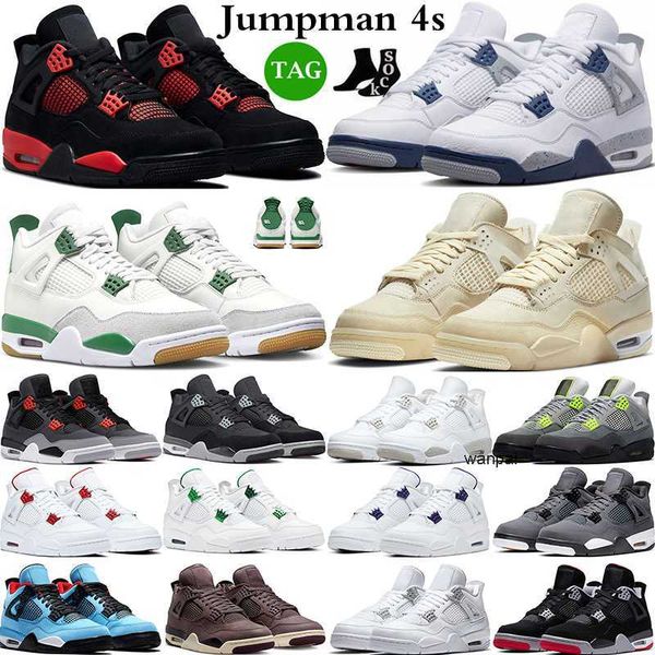 

2023 men women basketball shoes 4 4s ale pine green military black cat pn dust seafoam midnight navy red thunder low lightning sports sneake